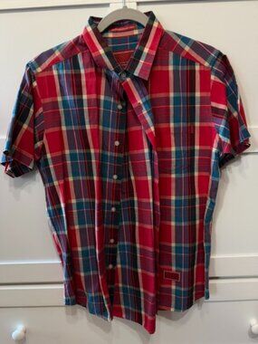 Mens Red Plaid Shirt